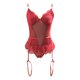 thumbnail image 2 of Gibobby Conjuntos de bragas de encaje Conjunto de sujetadores sexy súper push-up para mujer, lencería transparente, brasier de encaje y bragas a juego para mujer(Rojo, M), 2 of 4