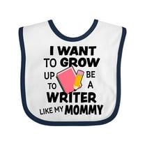 Inktastic I Want to Grow Up to Be a Writer Like My Mommy Boys or Girls Baby Bib