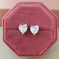 thumbnail image 4 of LYMAYTER Heart Drop Earring Necklace Women's Earring Necklace Set - Pink Heart, for Prom and Wedding, 4 of 7
