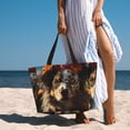 thumbnail image 6 of Balery Flower Crown Dog Beach Travel Bag - Water-Resistant, Large Capacity Lightweight Tote with 7 Pockets for Women and Men - Perfect for Beach, Pool, Gym, and Travel, 6 of 7