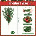 thumbnail image 4 of JEWLALO Artificial Norfolk Pine Stems for Christmas Decorations, 10Pcs 18" Fake Pine Cone Branches Red Berry for Vases Garland Real Touch Faux Greenery Evergreen Plants for Xmas Home Decor Indoor, 4 of 12