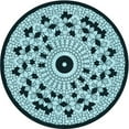 thumbnail image 1 of Ahgly Company Indoor Round Patterned Deep Teal Green Area Rugs, 4' Round, 1 of 6