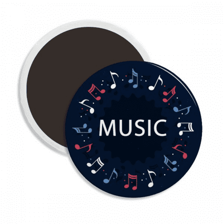 

Red Blue Round-shaped Music Notes Round Ceracs Fridge Magnet Keepsake Decoration