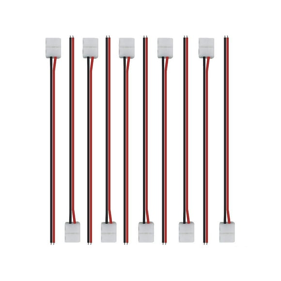 50pcs Led Tape Connector 2pin Accessories Connectors 10mm For 2835 3528 5050 5730 5630 Smd