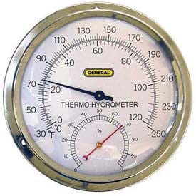 General Tools Indoor Analog Hygrometer,30 to 250 F 3LYU4
