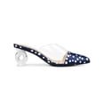 thumbnail image 3 of BLISSFUL STEP Women's Polka Dots Clear Block Heels Slides Mules, 3 of 7