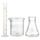 thumbnail image 1 of 3 piezas de probetas graduadas de vidrio, vasos de precipitados, matraces cónicos, herramienta de laboratorio científico, 1 of 6