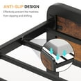 thumbnail image 4 of Queen Size Bed Frame with Vintage Wood Headboard, Metal Platform Bed Frame with Safe Rounded Corners, No Box Spring Needed/Mattress Foundation/Noise-Free, 4 of 7