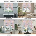 thumbnail image 3 of Easter Bunny Swag Valances for Windows, Kitchen Window Curtains Over Sink, Spring Watercolor Polka Dot Flower Plaid Pink Window Treatment Curtains for Living Room/Bedroom 2 Panel Sets 36"x45", 3 of 8