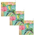 thumbnail image 7 of 3 Pack Vintage Watercolor Birds Flower Baby Muslin Wash cloths, Retro Color Florals Soft Absorbent Face Towels Burp Cloths Cotton Bath Wipes Infant Wash Cloth for Newborn Boys Girls, 7 of 7