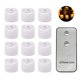 thumbnail image 4 of Yuarrent 12 Uds. Bombilla parpadeante realista y brillante, funciona con pilas, sin llama, luces LED para té, velas, luces para ventana, acampada al aire Iluminación navideña Yuarrent HA012977-00, 4 of 6