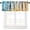 Ocean Beach-6, variant on Ocean Theme Curtain Valance,Blue & White Beach Sea Starfish Seashell Print Pattern,Kitchen Bedroom Dining Room Window Valances with Rod Pocket