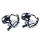 thumbnail image 1 of Pedales de bicicleta con clips y correas para ciclismo al aire libre y bicicleta estática de interior Husillo corto de 14 mm, 1 of 6