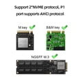 thumbnail image 2 of Caja Disco Duro Externo Doble Bahía Carcasa SSD M/B Key M.2 para M2, 2 of 7