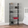 thumbnail image 1 of 30 Pair Metal and Plastic Shoe Rack, Black, 1 of 3