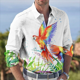 thumbnail image 1 of Camisetas de verano para hombre y mujer estilo Harajuku coloridas con estampado de amor de manga larga con solapa informales de gran tamaño, 1 of 6