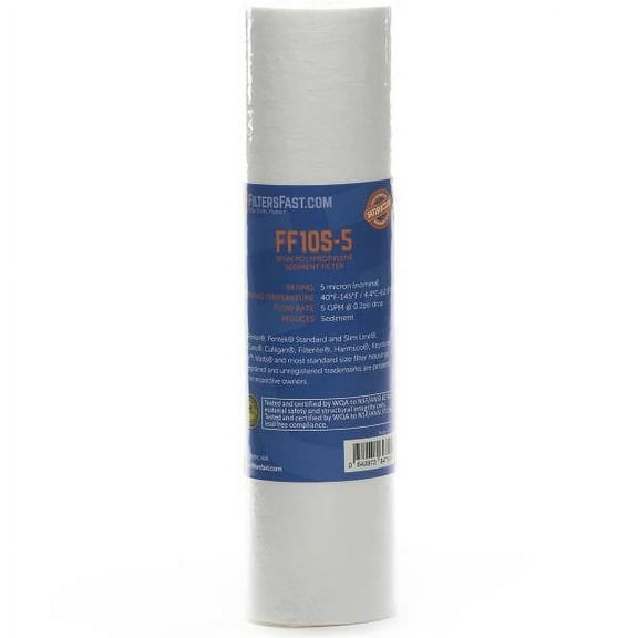 Filters Fast FF10S-5 Water Filter Cartridge Compatible Replacement for Pentek P5, 10-Inch, 5 Micron