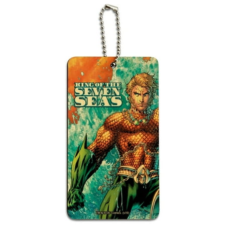 Aquaman King of the Sea Wood Luggage Card Suitcase Carry-On ID Tag
