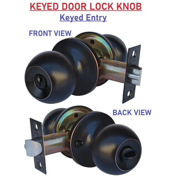 Constructor Chronos Entry Door Knob Handle Lock Set Oil Rubbed Bronze Finish