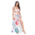 thumbnail image 2 of FORMRS Womens Long Sarong Beach Wrap Semi-Sheer Bikini Skirt Bathing Swimsuit Cover Up, Cute Easter Eggs, 2 of 7