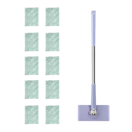 Upgraded Grip Mop Cloth Changing Mop With Automatic Hands Free Push Pull Handle 360 Rotating Head Includes For Bathroom And Kitche