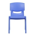 thumbnail image 5 of Emma + Oliver 5 Pack Blue Plastic Stackable School Chair with 15.5" Seat Height, 5 of 12