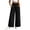 Black Pants for Women, variant on Cotton Linen Pants for Women Straight Leg Elastic Waisted Slim Lightweight Casual Cropped Pants with Pockets