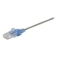 thumbnail image 3 of Monoprice SlimRun - Câble de Raccordement - RJ-45 (M) à RJ-45 (M) - 5 ft - UTP - CAT 6a - Sans Attache, Torsadé - Gris (Lot de 10), 3 of 4