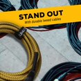 thumbnail image 3 of Cable De Micrófono Gls Audio De 25 Pies - Cables De Conexión Xlr Balanceados - Xlr Macho A Hembra - Chaqueta De Tela De Tweed Marrón Amarillo - Cables De Micrófono De 25 Pies, 3 of 5