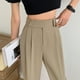 thumbnail image 3 of Pantalones de vestir elásticos de cintura alta para mujer, altos, pequeños, regulares para oficina, negocios, casual, 3 of 6