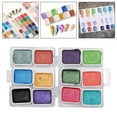 thumbnail image 4 of yotijay 4xWatercolor Paints Set Shimmer for Manicure Decor Home School Kids & Adults Dark Color, 4 of 9