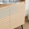 thumbnail image 4 of Armoire de Rangement Cannelée avec Pattes en Métal, Buffet Milieu du Siècle Moderne, 4 of 7