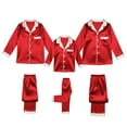 thumbnail image 3 of 3. Silky Christmas Family Pajamas Set, Sleepwear, Coordinated Holiday Matching Outfits for Everyone, 3 of 6