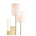 thumbnail image 2 of Harmony 3 - Light Aged Brass Brass Mid Century Modern / Transitional Fabric Wall Sconce, 2 of 2