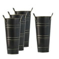 thumbnail image 3 of jifeng 4 Pieces French Floral Bucket Container Pots for Deck Black, 3 of 9