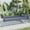 Gray#1, variant on Outdoor Sofa, TOPMAX Patio Wooden Swing Chair, Hanging Porch Swing Bench with Cushion&Pillows, 10.8Ft Hemp Ropes for Garden,Backyard, Lawn,Brown, Brown Patio Furniture,Acacia Wood Outdoor Sectional