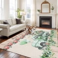 thumbnail image 2 of Eucalyptus Trucks Area Rugs 5'x7', Washable Small Throw Rugs for Laundry Room Playroom, Spring Rustic Floral Wooden Burlap Indoor Outdoor Rug Non-Slip Low Pile Carpet Runner Reversible Floor Mats, 2 of 8