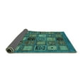 thumbnail image 2 of Ahgly Company Indoor Square Oriental Turquoise Blue Modern Area Rugs, 6' Square, 2 of 4