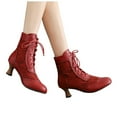 thumbnail image 3 of YLYL Women's Boots Ankle Low Heels Fashion Zipper Office Booties for Ladies, 3 of 6