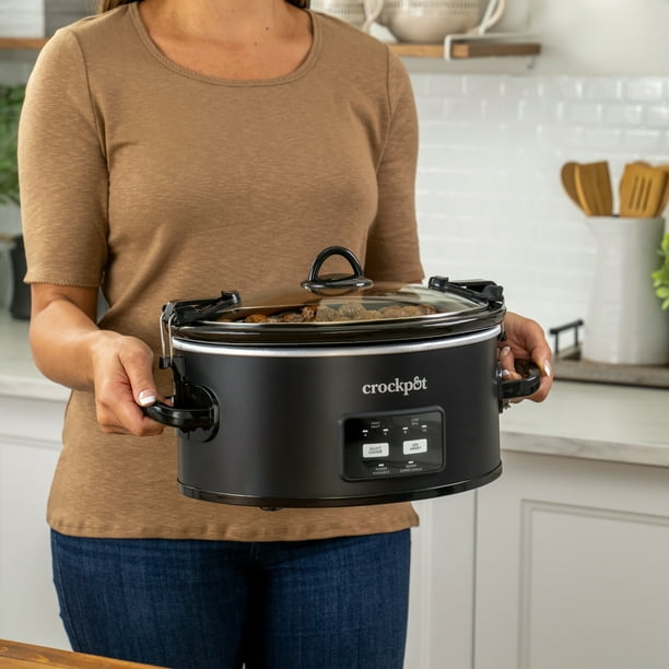Crock-Pot 6-Quart Cook & Carry Slow Cooker, One-Touch Control, 5.7