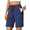 Blue, variant on Womens Hiking Cargo Shorts Quick Dry Athletic Shorts for Women Golf Casual Summer Shorts with Pockets
