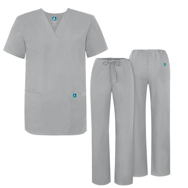 Adar Mens Medical Scrubs Set Medical Uniforms - Roomy Fit (30 Colors)