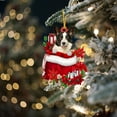 thumbnail image 3 of MTBLYS Christmas Tree Dog Ornament Acrylic Pendant Animal Decoration 3.15 Inch Hanging Tag for Holiday Decor Tree Party Gift, 3 of 4