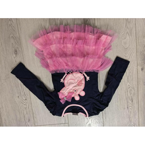 K i d s g i r l s Peppa Pig gauze dress dress DARK BLUE 110