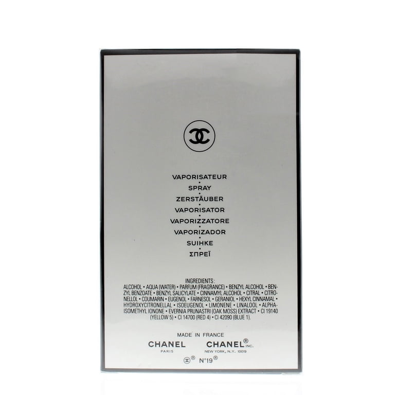 Chanel No.19 Eau de Parfum Spray for Women, 3.4 Oz - Walmart.com
