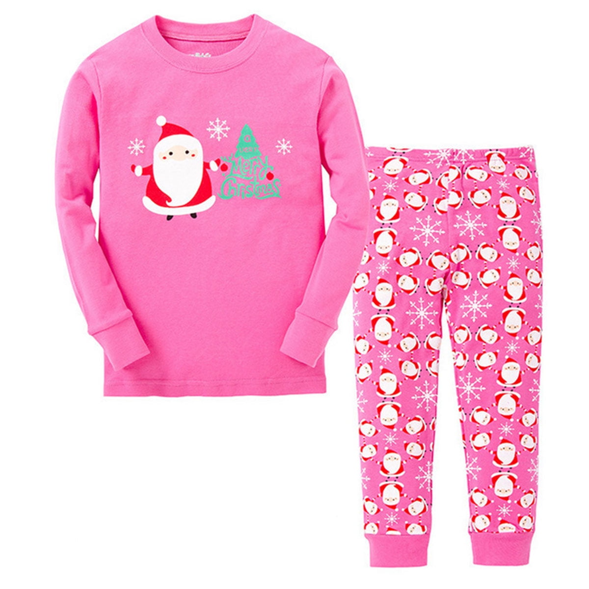 HAWEE Boys Girls Pajamas Children Christmas Pjs Set Cotton Toddler Kids