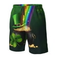 thumbnail image 6 of Uemuo St. Patrick's Day4 Pattern Men's Swim Trunks Hawaiian Beach Bathing Suit Swimsuits Beach Quick-Dry Shorts with Pockets-Large, 6 of 9