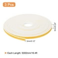 thumbnail image 2 of Uxcell 3 Rolls 1/4"x 1/8"x 16.4 Ft Weather Stripping Door Seal Strip Foam Tape, 2 of 6