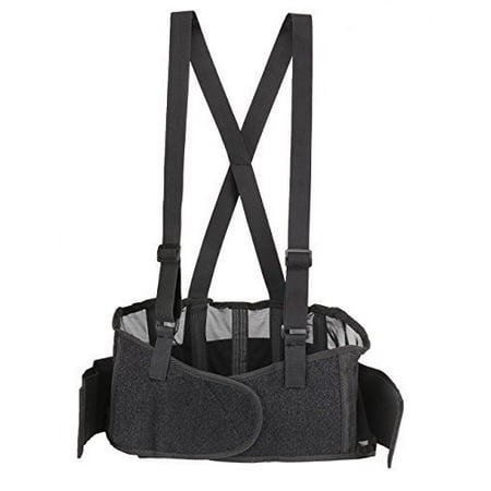 Back Brace Lumbar Support with Adjustable Suspenders, front Velcro for ...