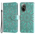 thumbnail image 1 of Funda para teléfono móvil Realme C67 4g con soporte de piel sintética estampada, color verde, 1 of 5